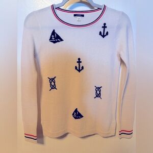 Jcrew cashmere nautical sweater size xxs